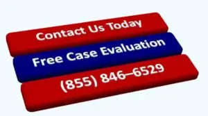 Legal Ad: by Top 100 Trial Lawyer Timothy L. Miles: Contact us today" on contact page, blue and red background and white foreground, used in Zepbound Eye Pressure