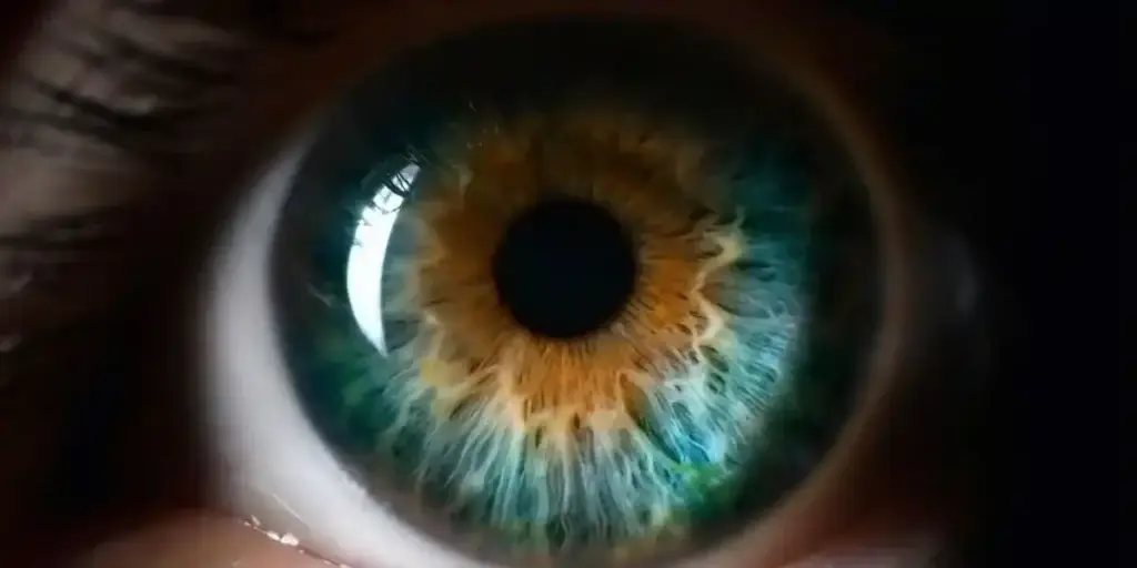 close up of perfect green eye used in zepbound and vision loss