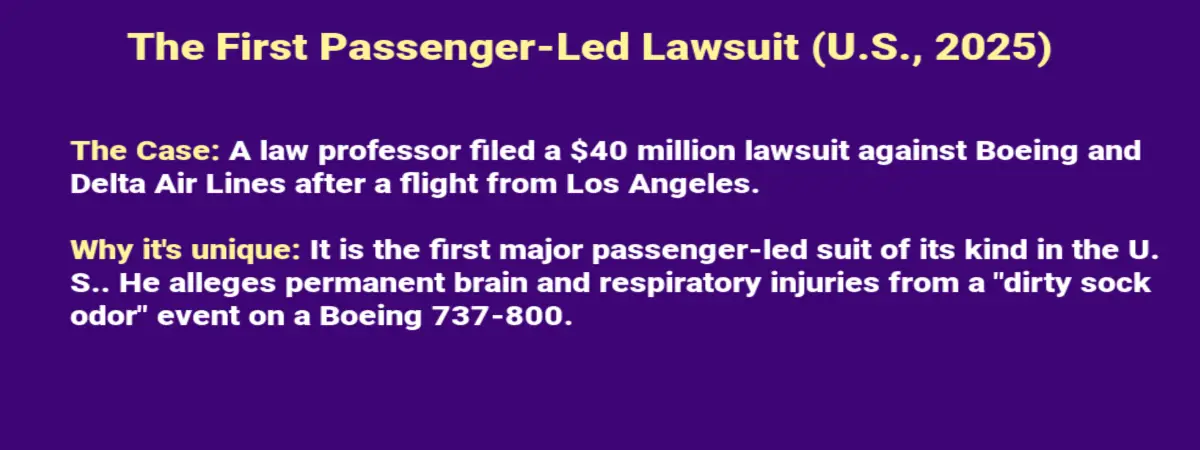 Summary of the $40 million passenger lawsuit against Boeing and Delta for toxic fume exposure. used in Aerotoxic Syndrome Lawsuit Update