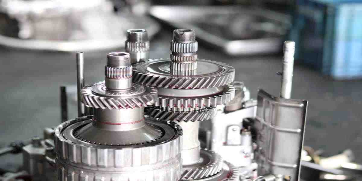 brank new silver transmission on display boards used in Compensation For a Defective GM Transmission