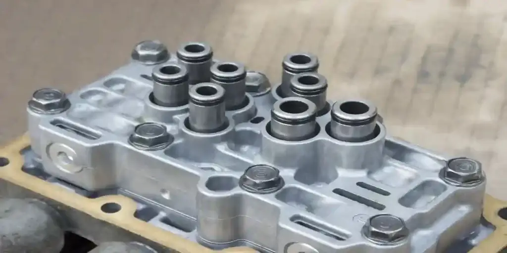 new sliver 10 speed transmission on display on shellf, used in Defective GM Transmission Problems