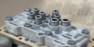 new sliver 10 speed transmission on display on shellf, used in Defective GM Transmission Problems