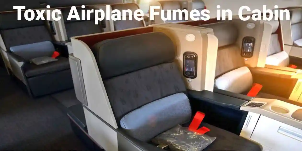 empty cabin of passenger plane before boarding used in Toxic Airplane Fumes in Cabin