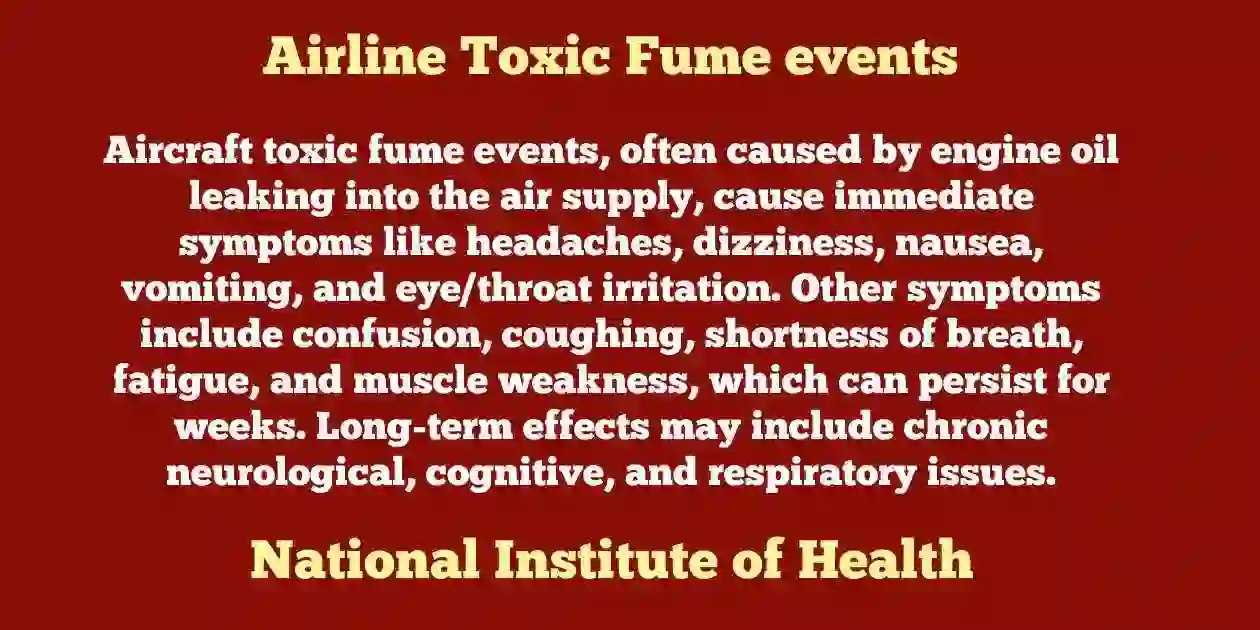 Definition of Airline Toxic Fume Events by National Instutute of Health used in Airbus Toxic Air and Fune Events