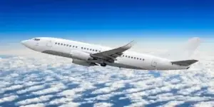 Airplane in the sky no clouds used inAircraft Contaminated Air and Fume Events