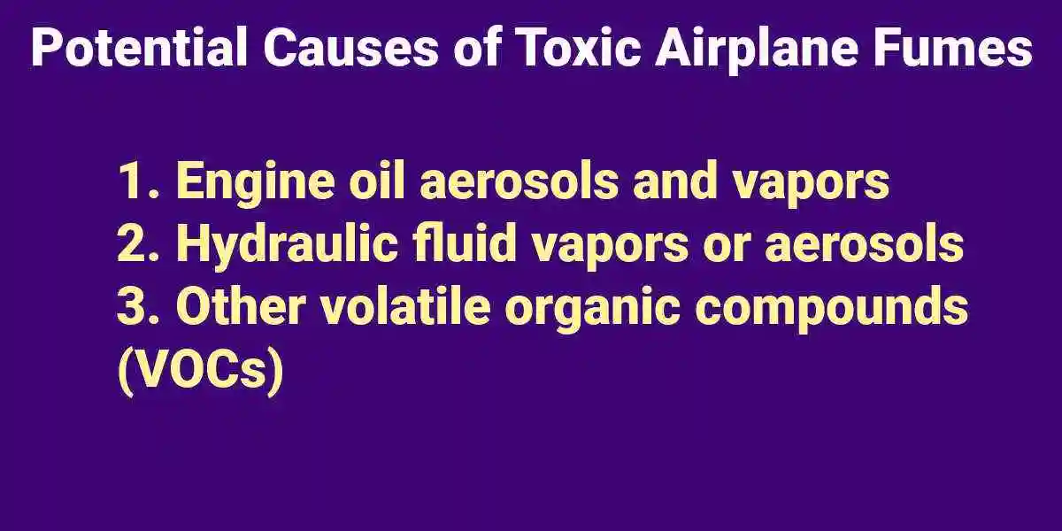 attorney chart on possible cause of toxic air used in Exposed To Toxic Airplane Fumes