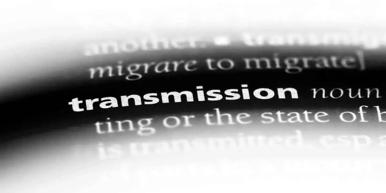 the word transmission from dictionary up close used in Faulty GM Transmission Issues