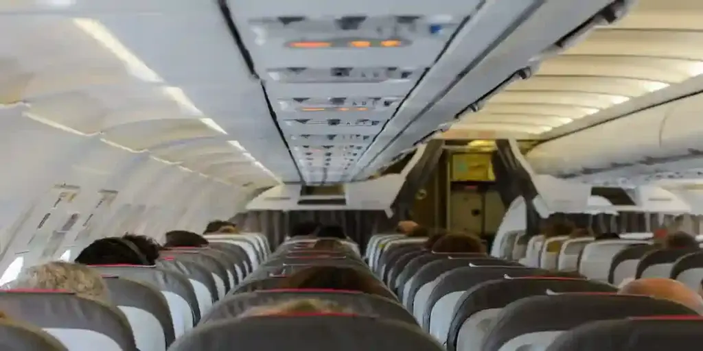 emply inside of a plane cabin prior to take off used in Toxic Fume Exposure