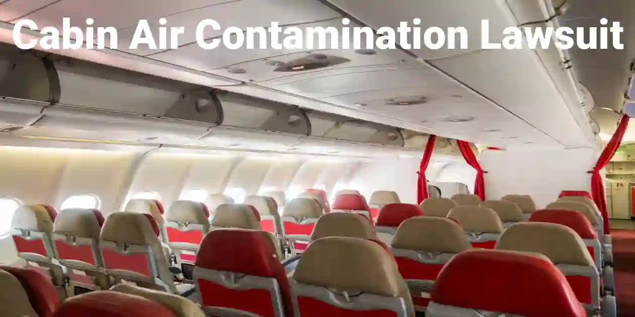 empty inside of a plane' cabin with red and white seats usued in Dangerous Toxic Fume Exposure Continues Unabated [2026]