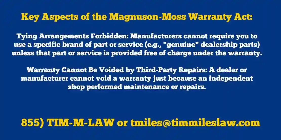 Provisions of the Magnuson-Moss Warranty Act: used in Defective GM Transmission