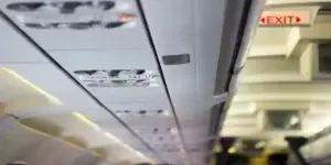 emply cabin or a large passenger airline, than and white, in toxic cabin air