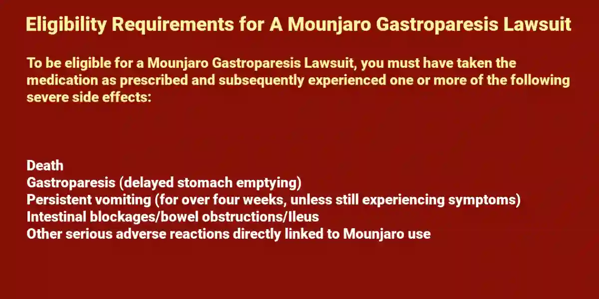 attorney chart on who is eligible in Moujaro stomach side effects