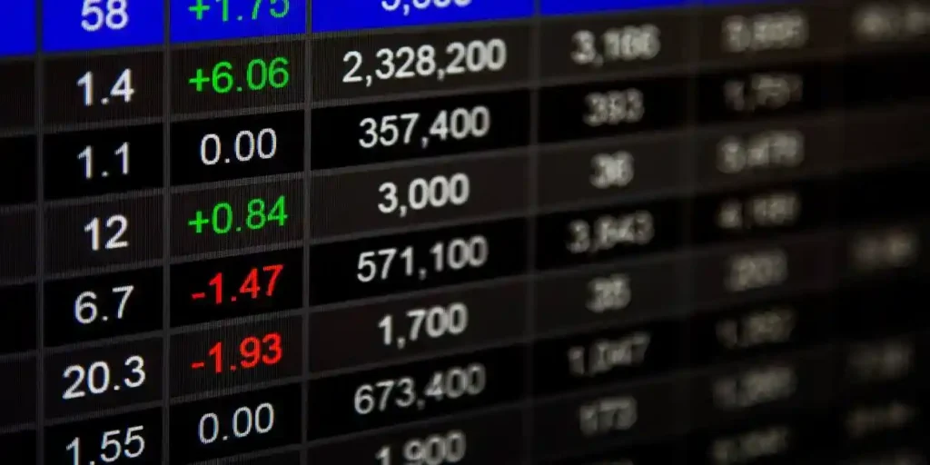 Stock market chart,Stock market data on LED display concept. used in Grocery Outlet Class Action Lawsuit