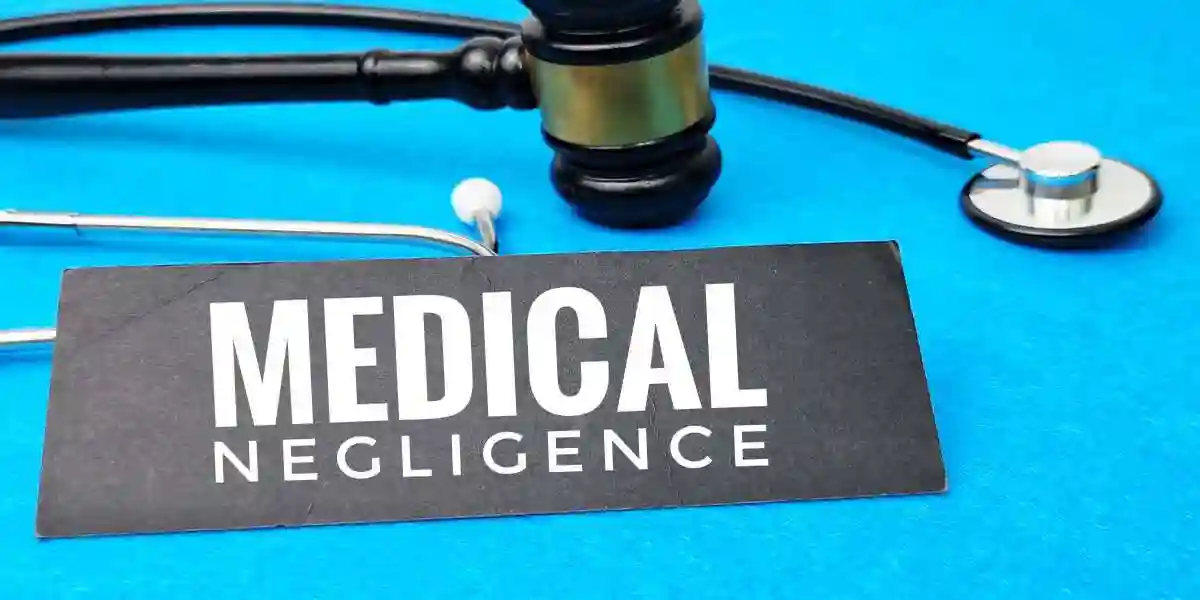 Medical negligence concept with stethoscope and judge gavel on documents, symbolizing healthcare liability, patient safety, law, and malpractice risk. in Eligible for a Surgical Error Malpractice Lawsuit
