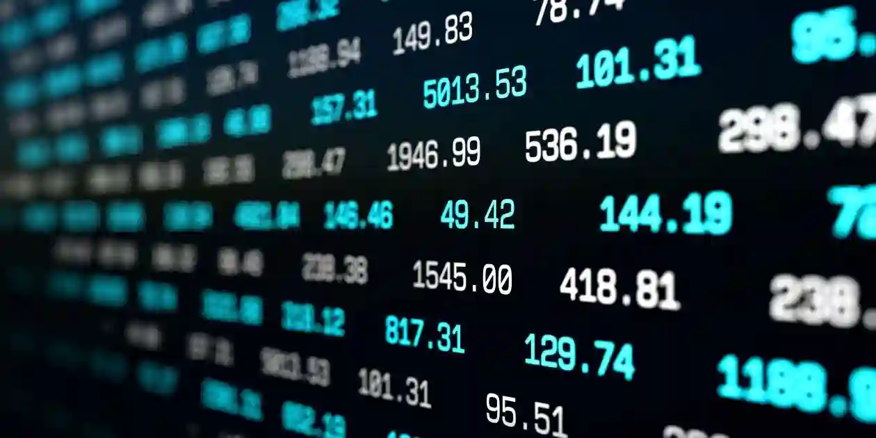 Numbers, data, fiancial figures in blue. Business, science, planning, finance, investment. 3D illustration and used in the Pinterest class action lawsuit