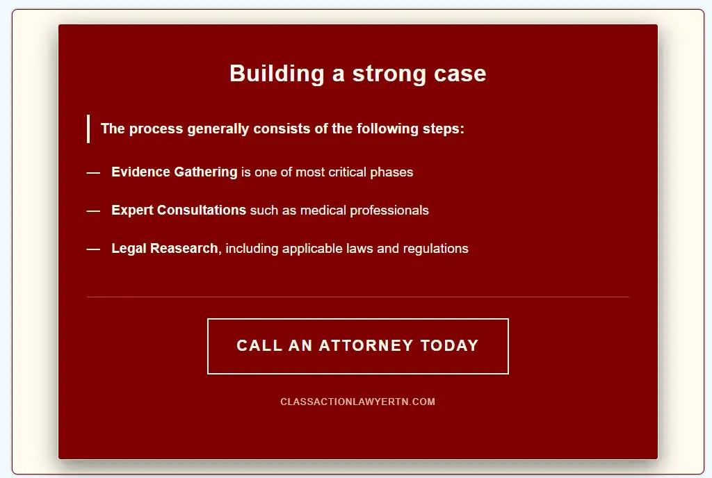 buliding a strong case used in Nashville Catastrophic Injury Lawyer