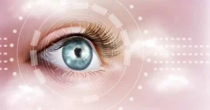 Human eye medical background. Vector illustration