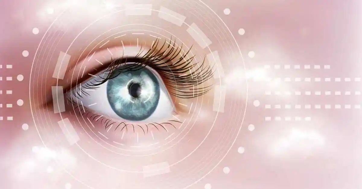 Human eye medical background. Vector illustration