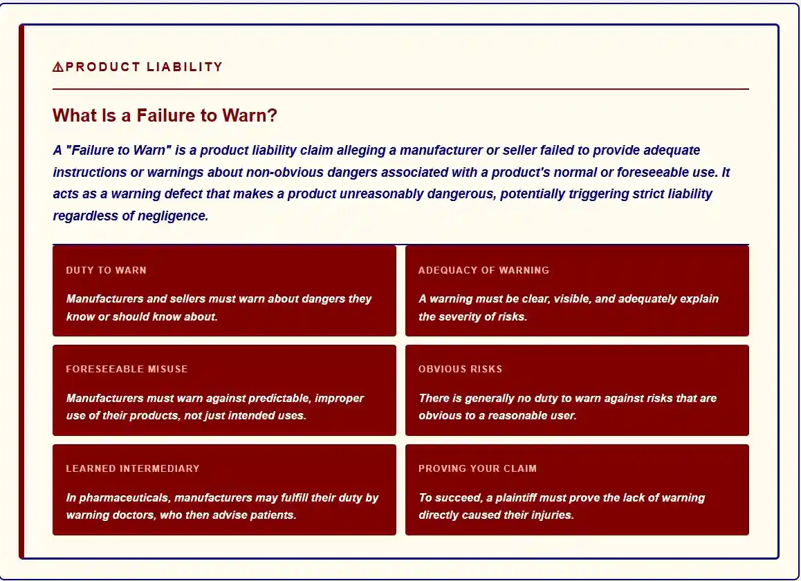 what is a failure to warn used in Mounjaro Vision Loss Lawsuit Update 