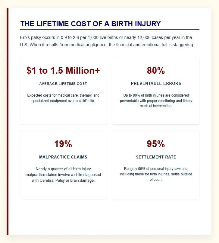 lifetime cost of a birth injury