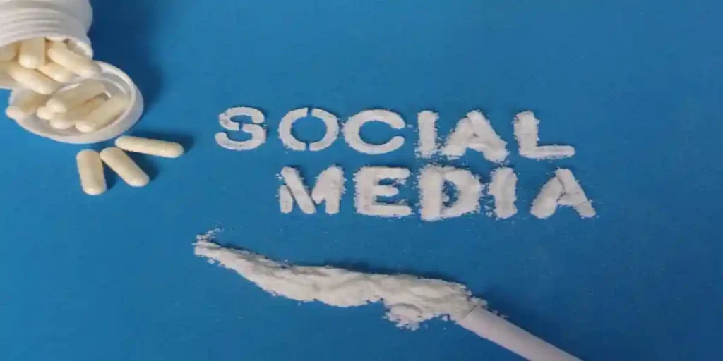 Nomophobia: Technology addiction: The disease of the future. Conceptual image about risk of addiction to social networking. Modern addictions: internet,social media, news. used in Social Media Addiction Lawsuit
