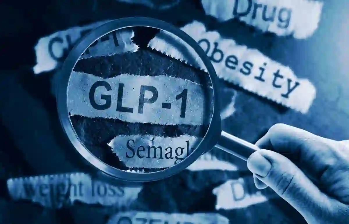 GLP-1 related drugs newspaper headlines with hand and magnifying glass
used in GLP-1 related drugs newspaper headlines with hand and magnifying glass