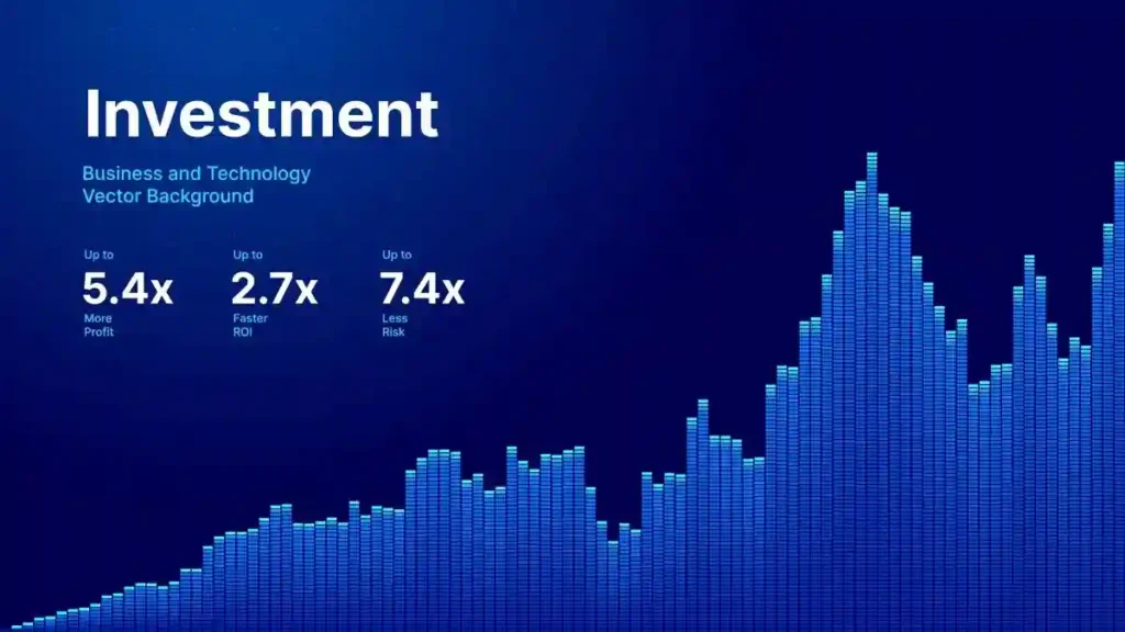 Business Invest Finance Graph Chart of Stock Market Trading Blue Background. Digital Financial Investment Backdrop. Abstract Fintech Crypto Currency Graph Vector Illustration. used in Securities Litigation and Shareholder Rights [2026]
