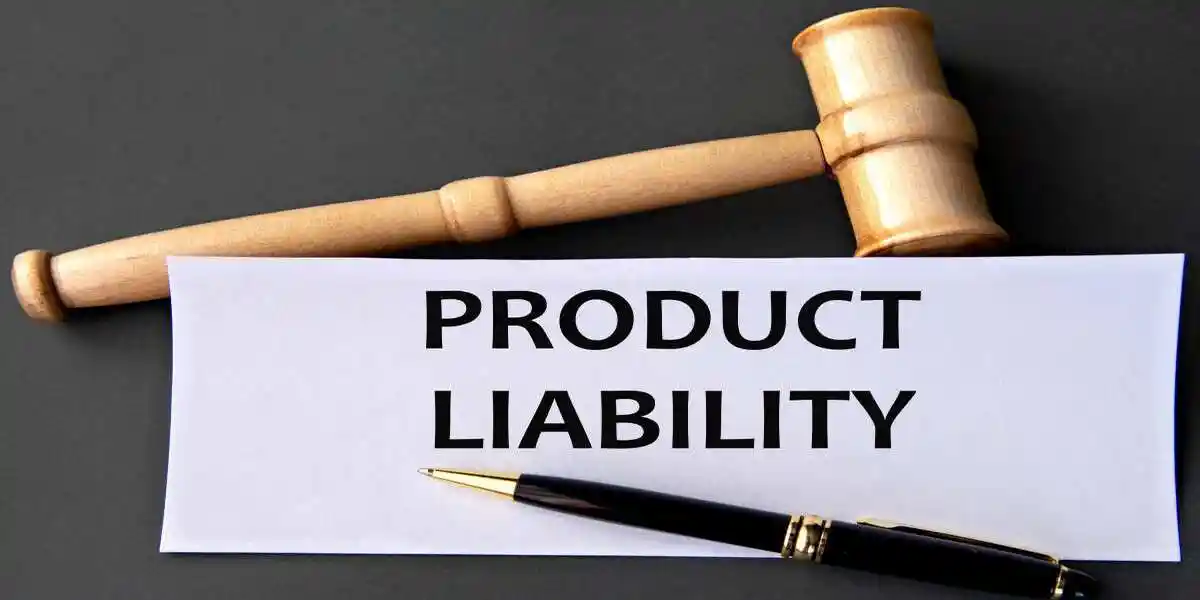 PRODUCT LIABILITY - words on white paper on dark background with judge's gavel. Info concept IN Tennessee Dexcom Device Recall Lawsuit: 