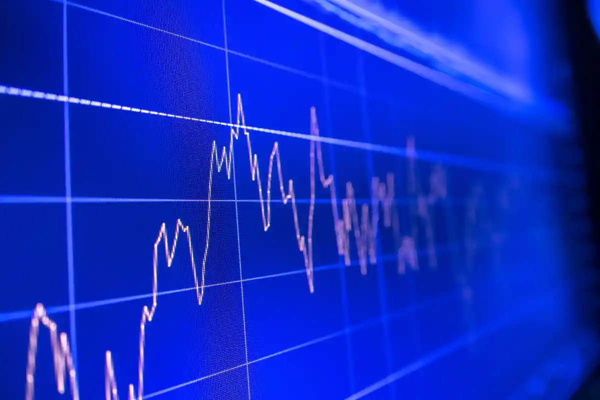 Blue three D stock schart with line graph used in  Commvault Class Action Lawsuit