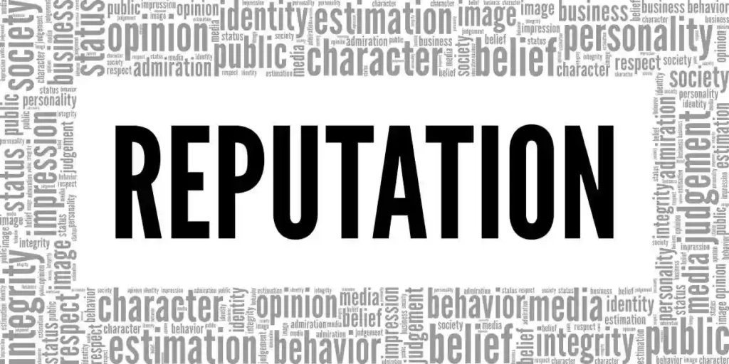 Reputation word cloud conceptual design isolated on white background. used in Securities Class Actions