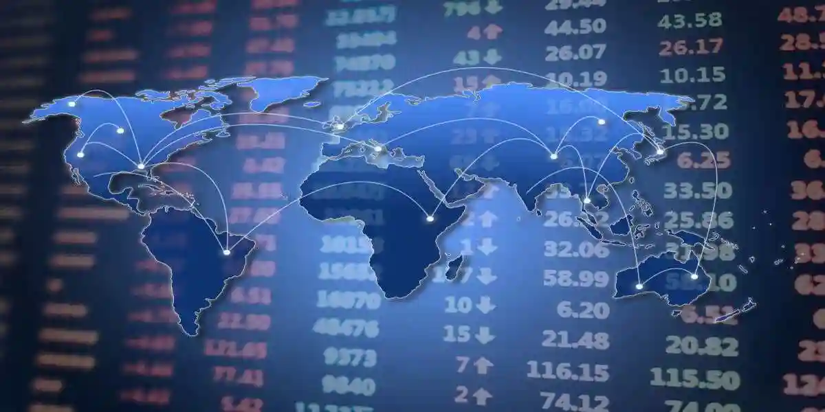 stock chart on world map securities litigation