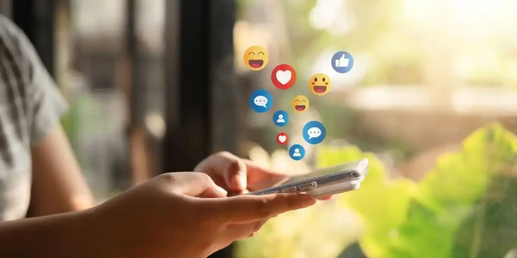 The concept of living on vacation and playing social media. Social media and digital online concept, man using smart phone with Social media. Social Distancing ,Working From Home concept. used in Social Media Lawsuits