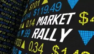 Market Rally Stock Share Prices Increase Higher Wave Trend 3d Illustration used in POET Technologies Class Action Lawsuit