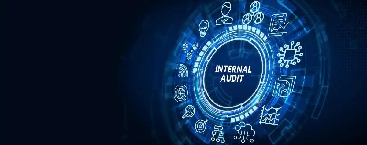 Business, Technology, Internet and network concept. virtual screen of the future and sees the inscription: Internal audit USED IN Falsified Expenses Trigger Securities Litigation