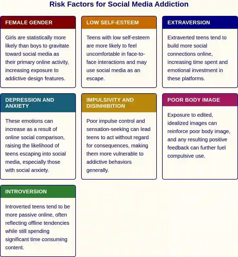 risk factors for social media