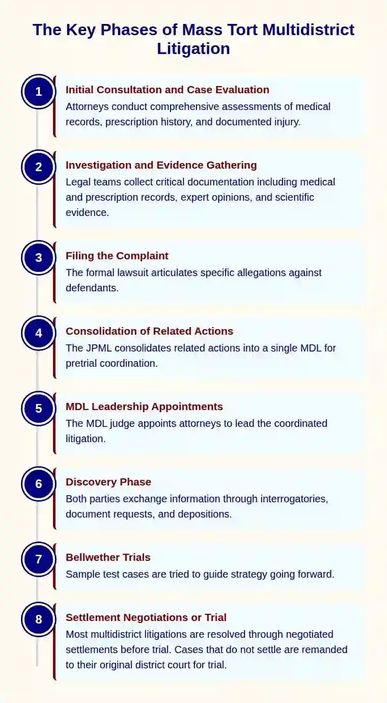 the key phases of mass tort multidistrict litigation used in the hair dye lawsuits