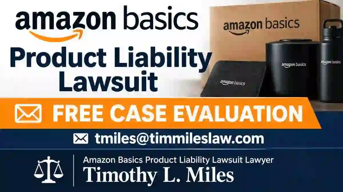 atty add in Amazon Basics Product Liability Lawsuit Update