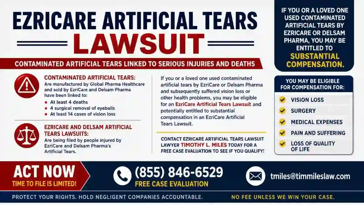 Nashville ezricare artificial tears lawsuit lawyer 1 Attornyey add for free case evaluation in Nashville EzriCare Artificial Tears Lawsuit Lawyer