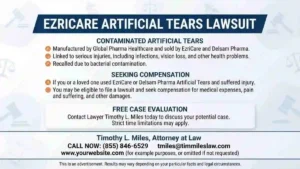 Home 10 atty free case evaluation add useed in EzriCare and Delsam Artificial Tears Lawsuits