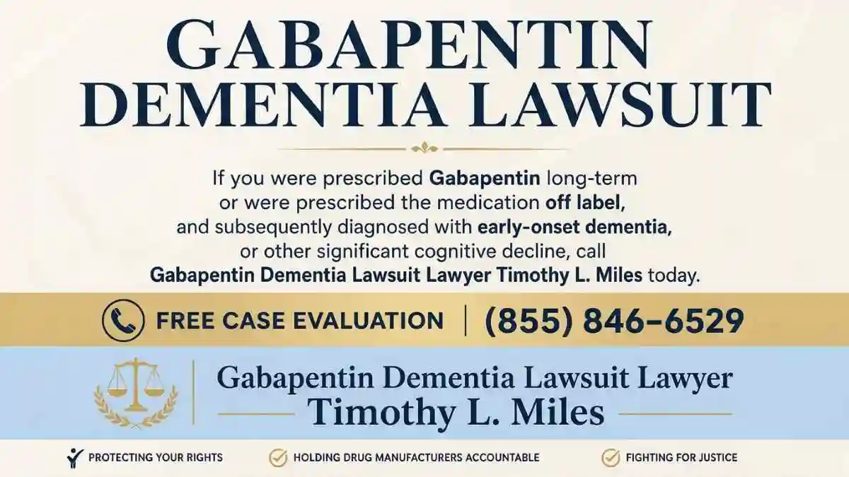 Gabapentin and dementia | law offices of timothy l. Miles 2 attorney add for free case evaluation in Gabapentin and Dementia