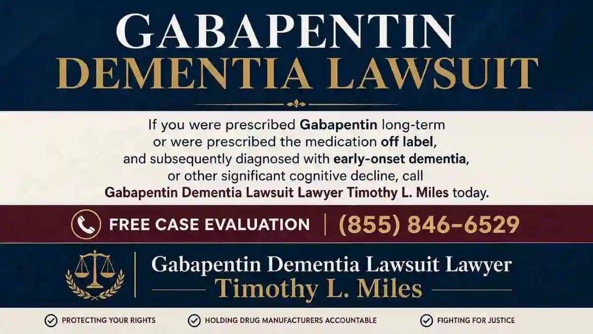 Did you experience cognitive decline after gabapentin use? 4 attorney add for free case evaluation in who is Eligible for Cognitive Decline After Gabapentin Use?