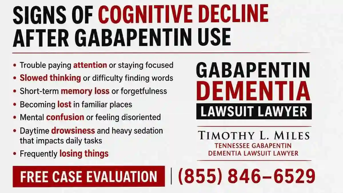 att add for free case evaluation in Cognitive Risks of Gabapentin