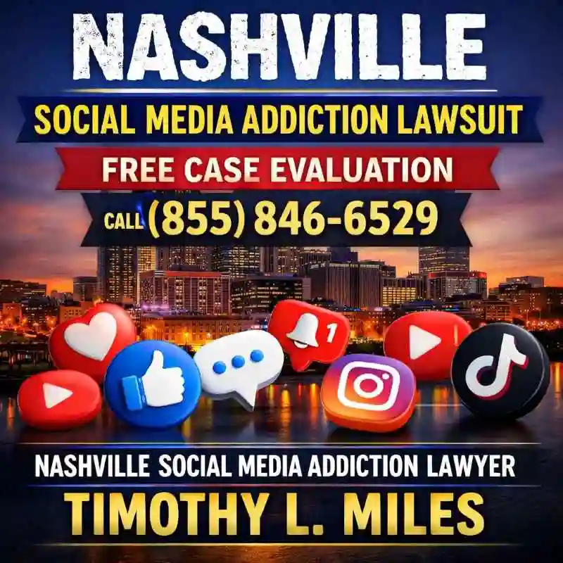 Social media addiction lawsuit in nashville 2 attorny add for free case evaluation in Social Media Addiction Lawsuit in Nashville