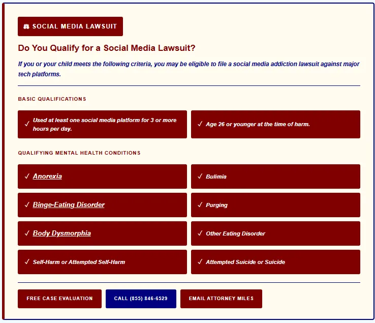 Qualify for a Tennessee Social Media Lawsuit attorney chart on case status