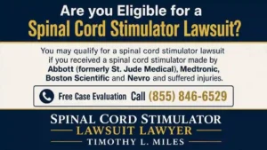 addy advertisement for free case evaluation in Criteria for a Nashville Spinal Cord Stimulator Lawsuit