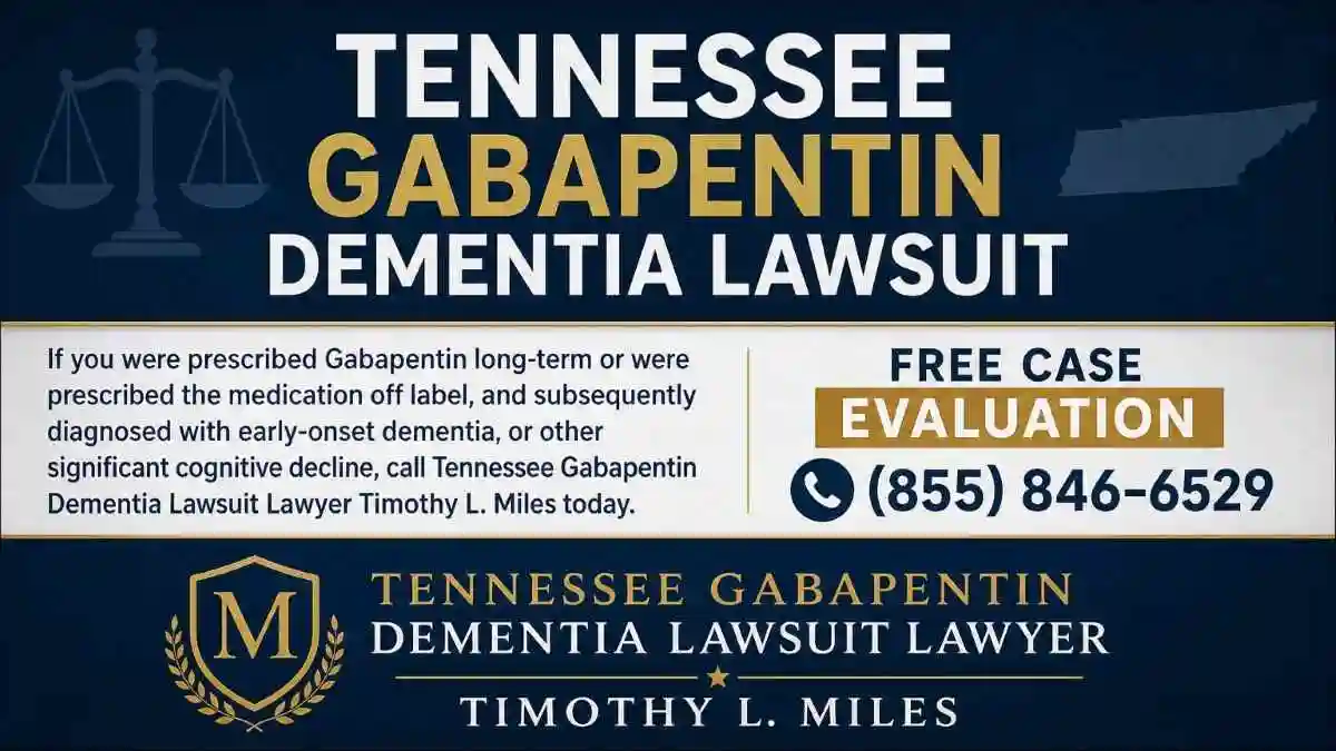 Tennessee gabapentin dementia lawsuit | 855-846-6529 1 attorney add for free case evaluation in Tennessee Gabapentin Dementia Lawsuit